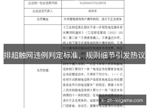 排超触网违例判定标准，规则细节引发热议